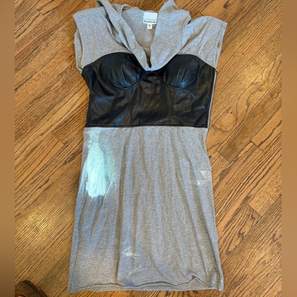 Kardashians for Bebe Gray bustier dress sz M